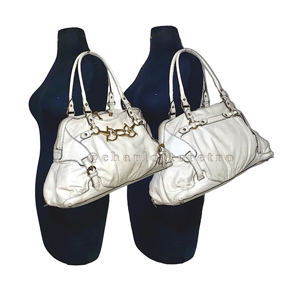 Gucci • Ivory Leather Horsebit Nail Boston Bag - Picture 2 of 16